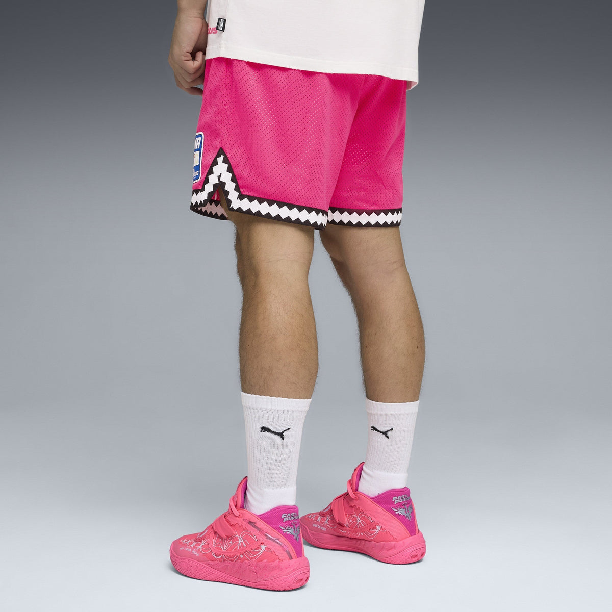 Puma x Fast & Furious 6" Reversible Mesh Shorts 'Garnet Rose Print'