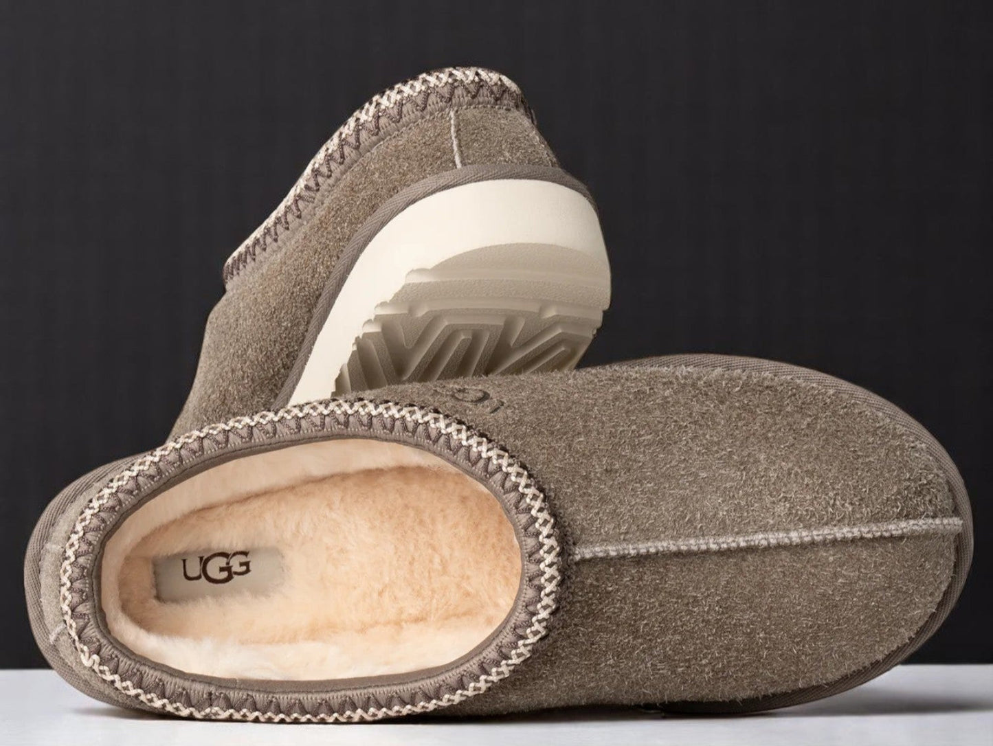 UGG Tasman Slipper 'Shaggy Suede Smoke Plume'
