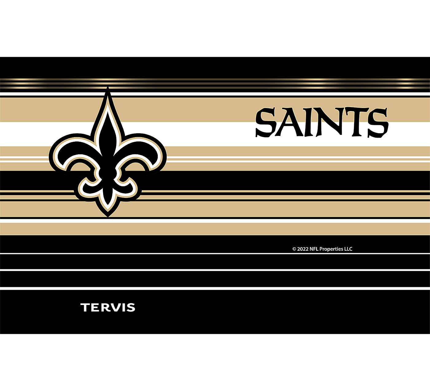 NFL New Orleans Saints - Hype Stripes Stainless Steel Tumbler - Mann