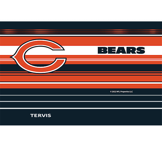 Chicago Bears - NFL Hype Stripes Stainless Steel Tumbler - Mann