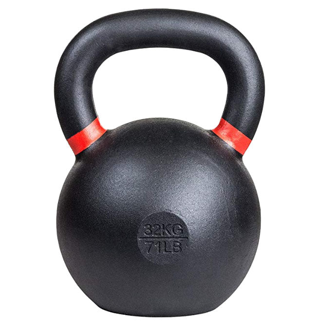 SoCal Kettlebellz 32 kg (70 lb) Powder-Coated Cast-Iron Kettlebell – Black