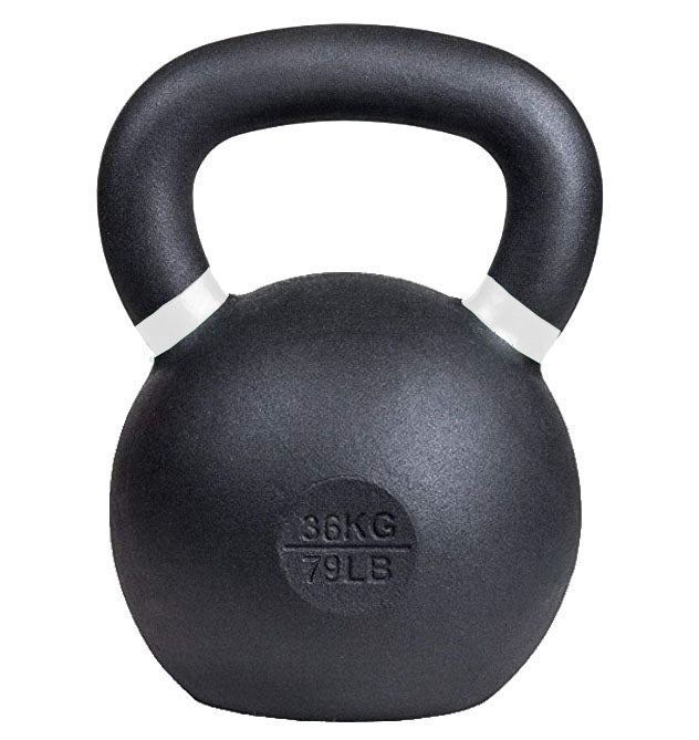 SoCal Kettlebellz 36 kg (80 lb) Powder-Coated Cast-Iron Kettlebell – Black
