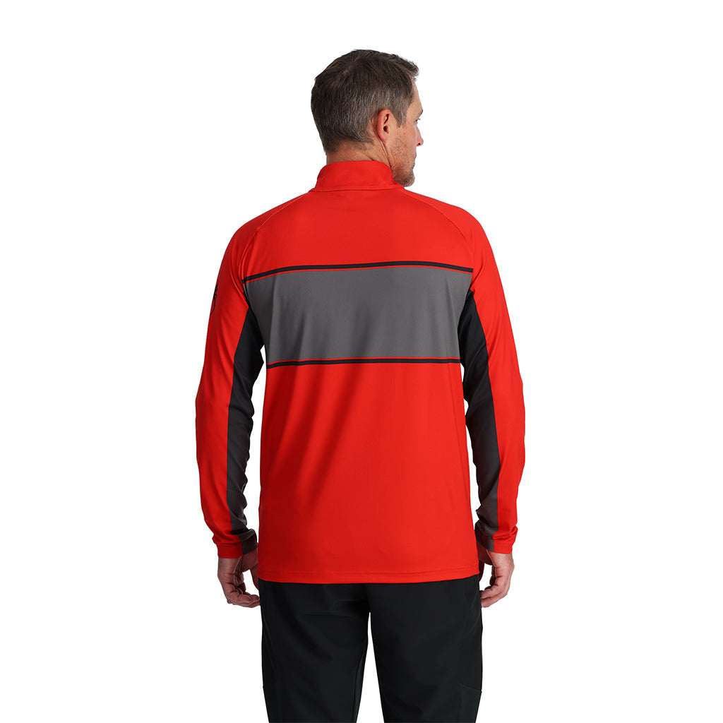Size L Spyder Paramount Half Zip T-Neck - Volcano