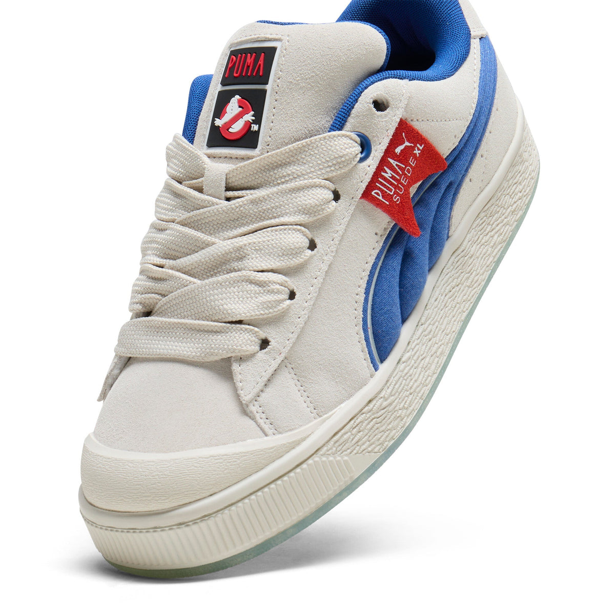Size 10.5M Puma x Ghostbusters Suede XL ‘Stay Puft Marshmallow’