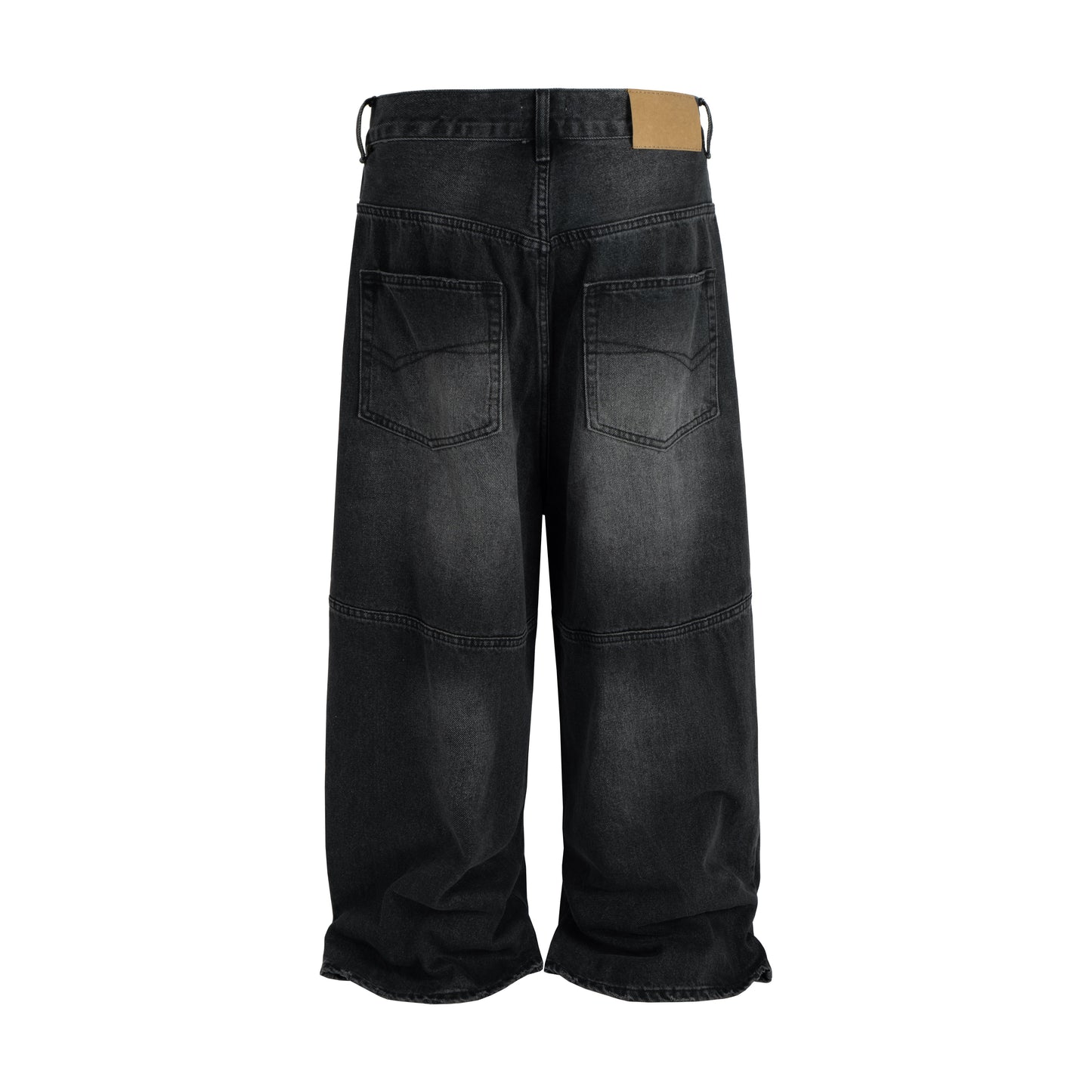 UNDEVELOPED Noir Baggy Biker Denim