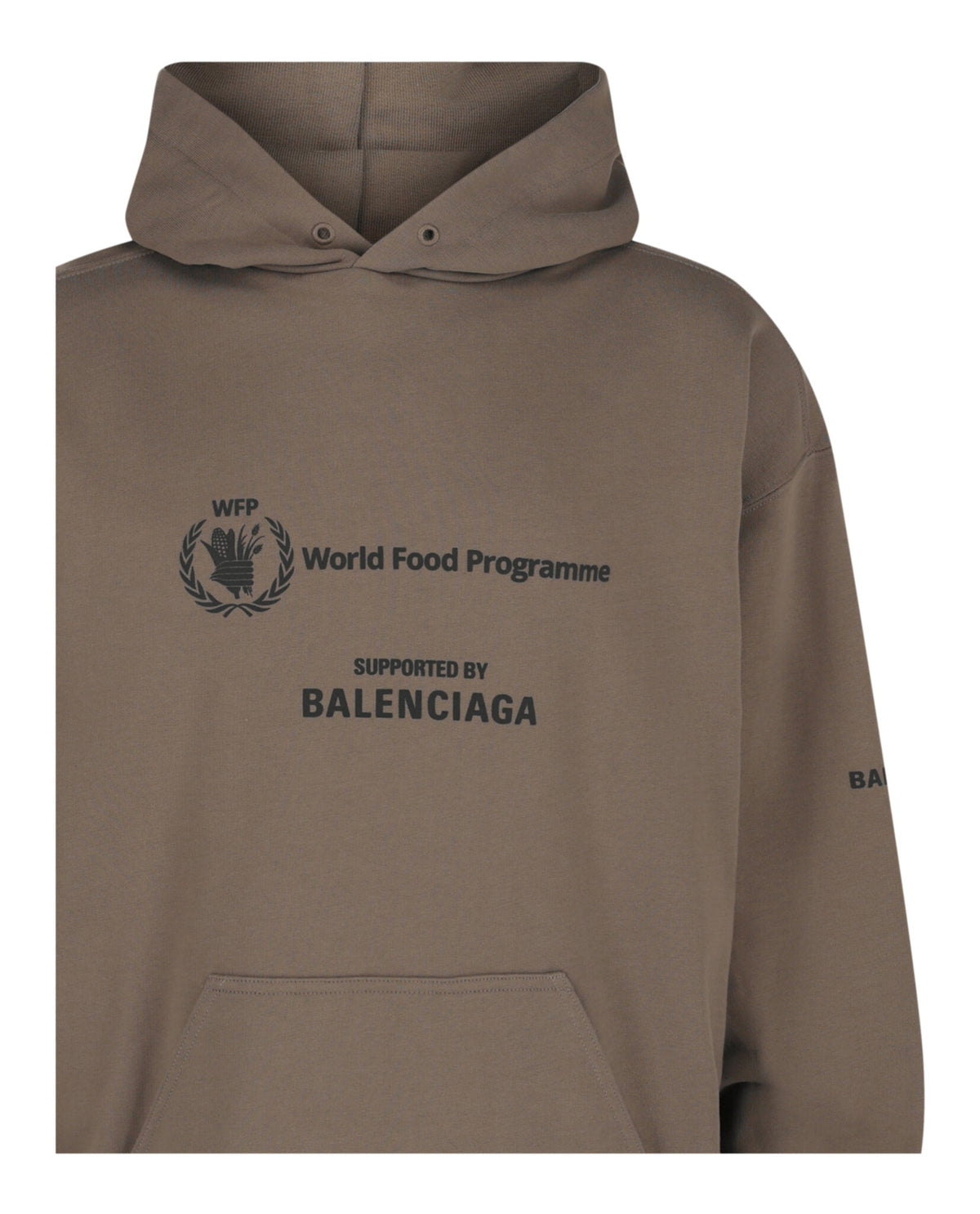 Balenciaga X World Food Programme Graphic Print Hoodie 'Brown'