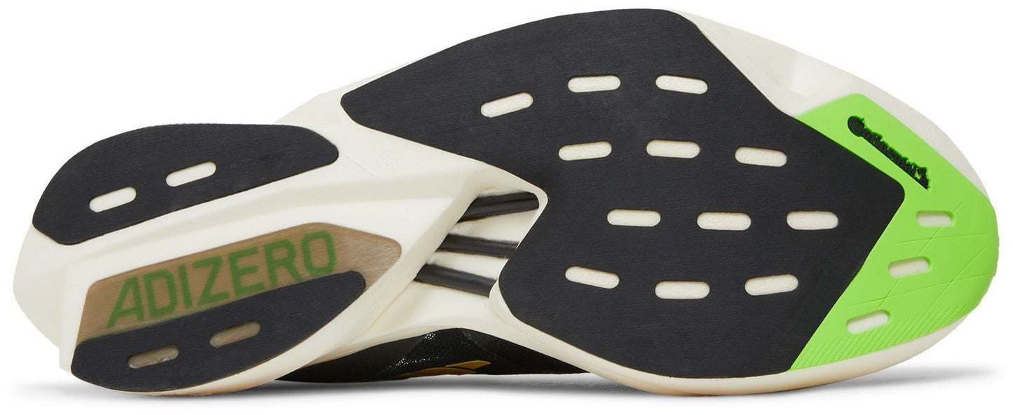 Size 13M Adidas Adizero Adios Pro 3 'Core Black/Solar Green'