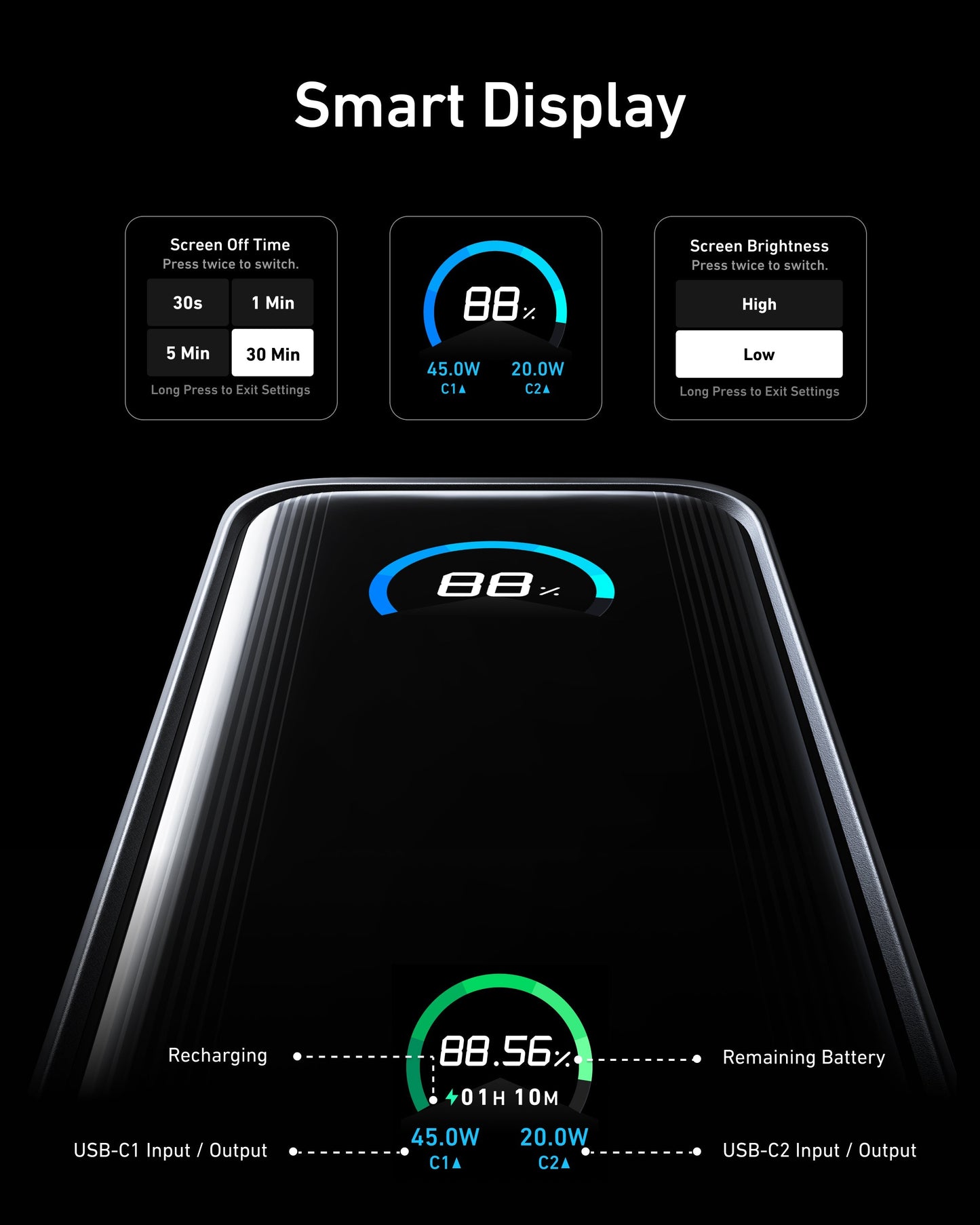 Anker Prime Power Bank (9.6K, 65W, Fusion) - Mann