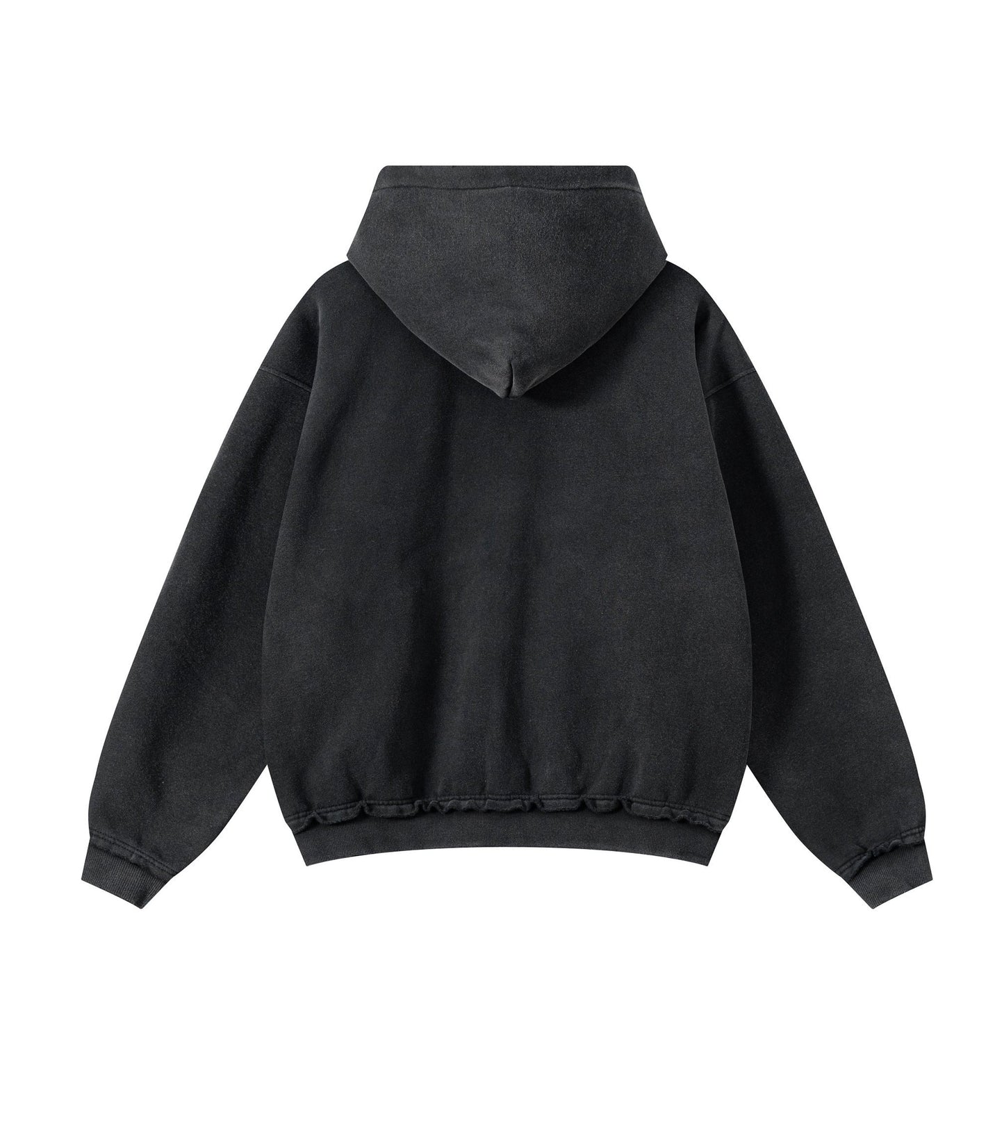 UNDEVELOPED Noir Distressed Zip Hoodie