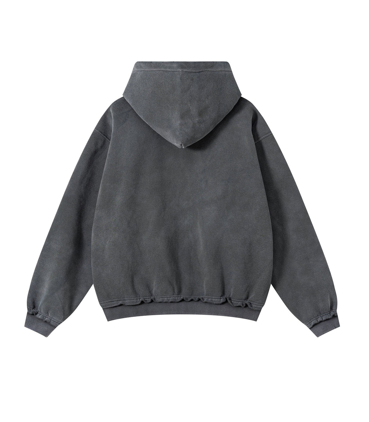 UNDEVELOPED Charcoal Distressed Zip-Up Hoodie