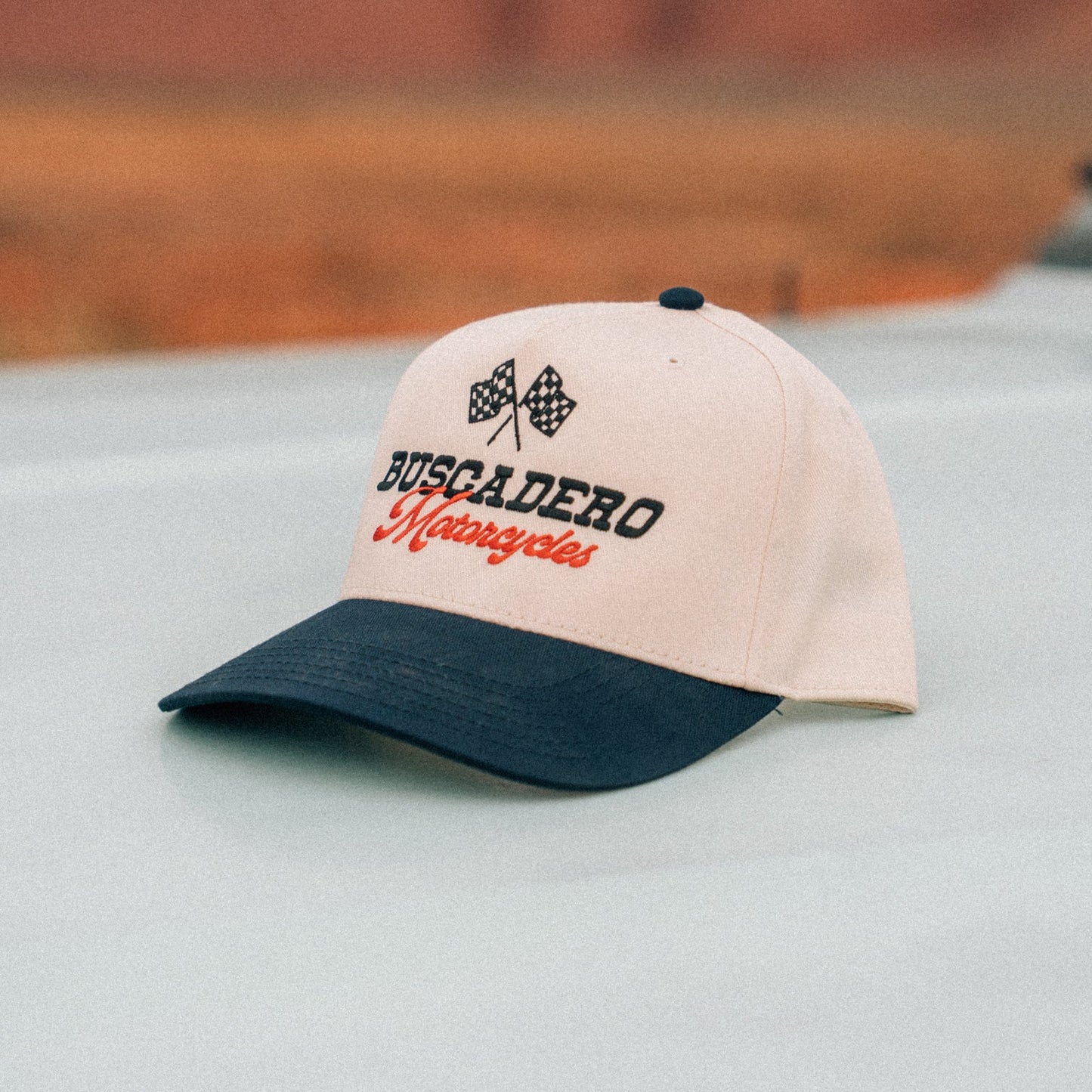 Buscadero Motorcycles 'Grand Prix' Two Tone Mid Profile Hat