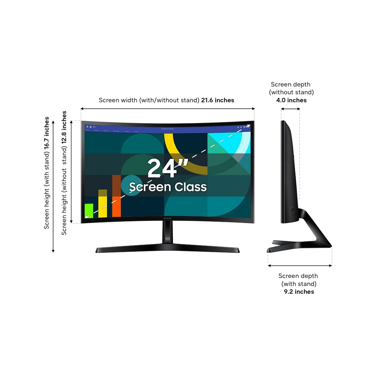 Samsung Essential S3 S36GD Series Curved Desktop Monitor