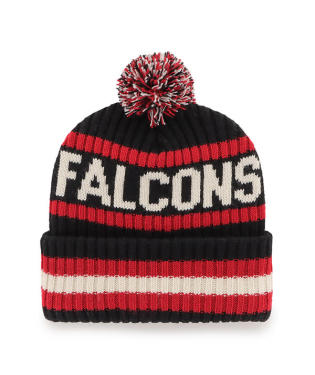 Atlanta Falcons - Black Bering Cuff Knit Hat, 47 Brand - Mann