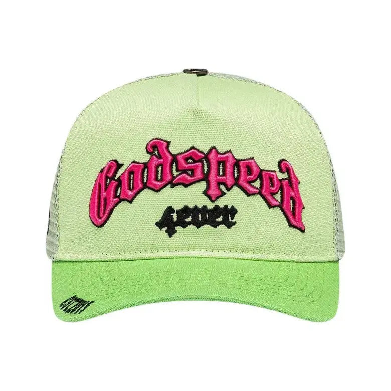Godspeed Forever Trucker Hat (Lime/Pink)
