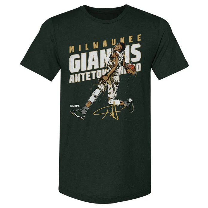 Milwaukee Bucks - NBA Giannis Antetokounmpo Slam Adult T-shirt - Mann