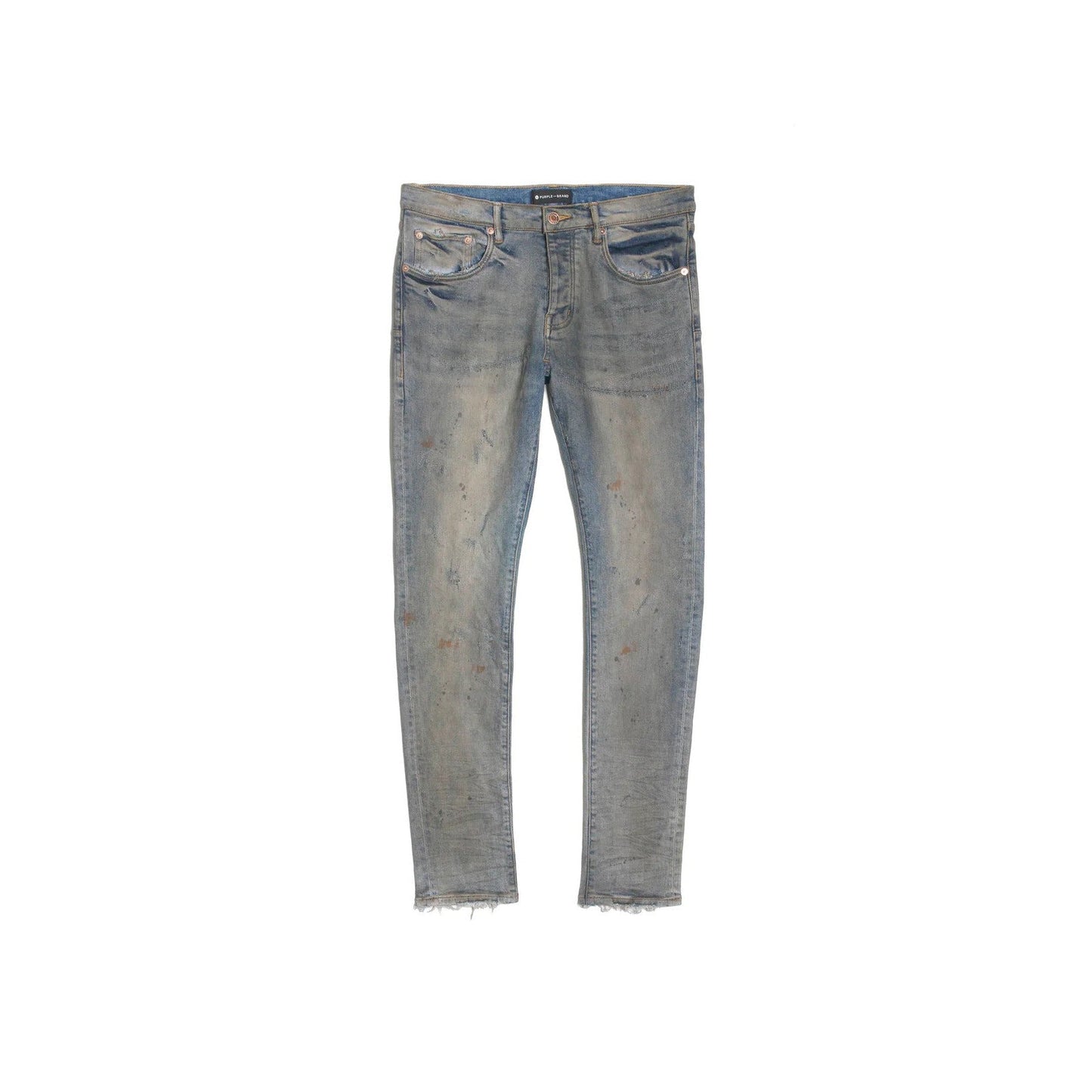 PURPLE P001 Denim Jeans Indigo Oil Repair