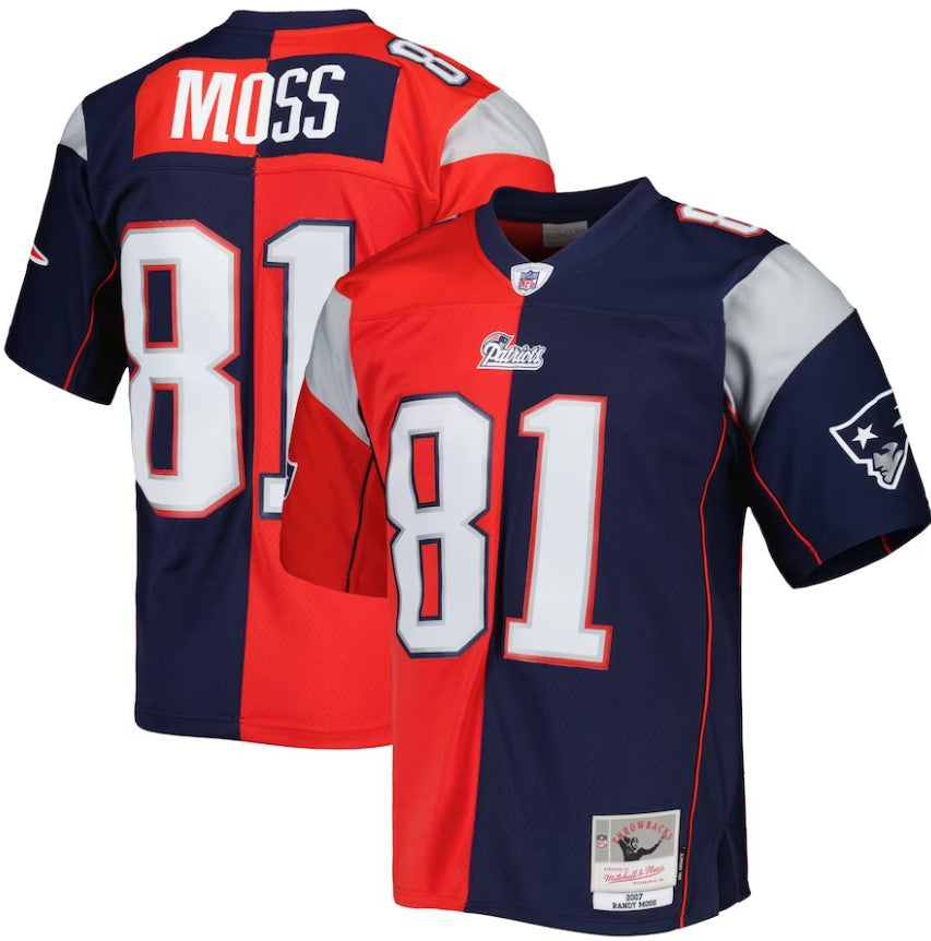 New England Patriots - Randy Moss Navy 2007 Split Legacy Jersey