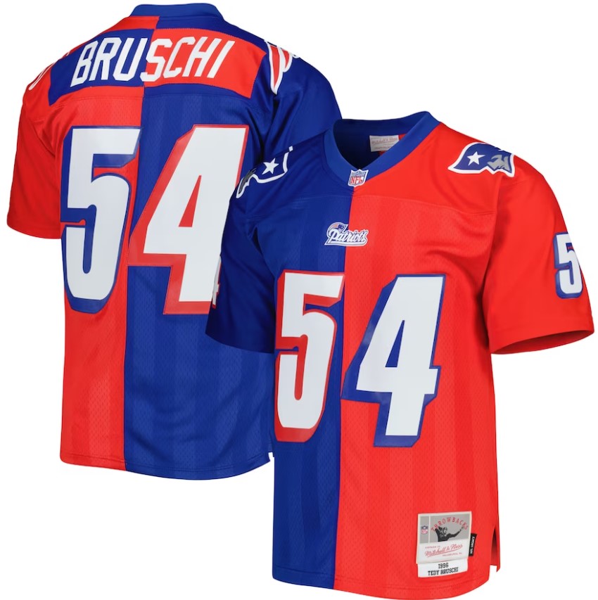 New England Patriots - Tedy Bruschi 1996 Split Legacy Jersey