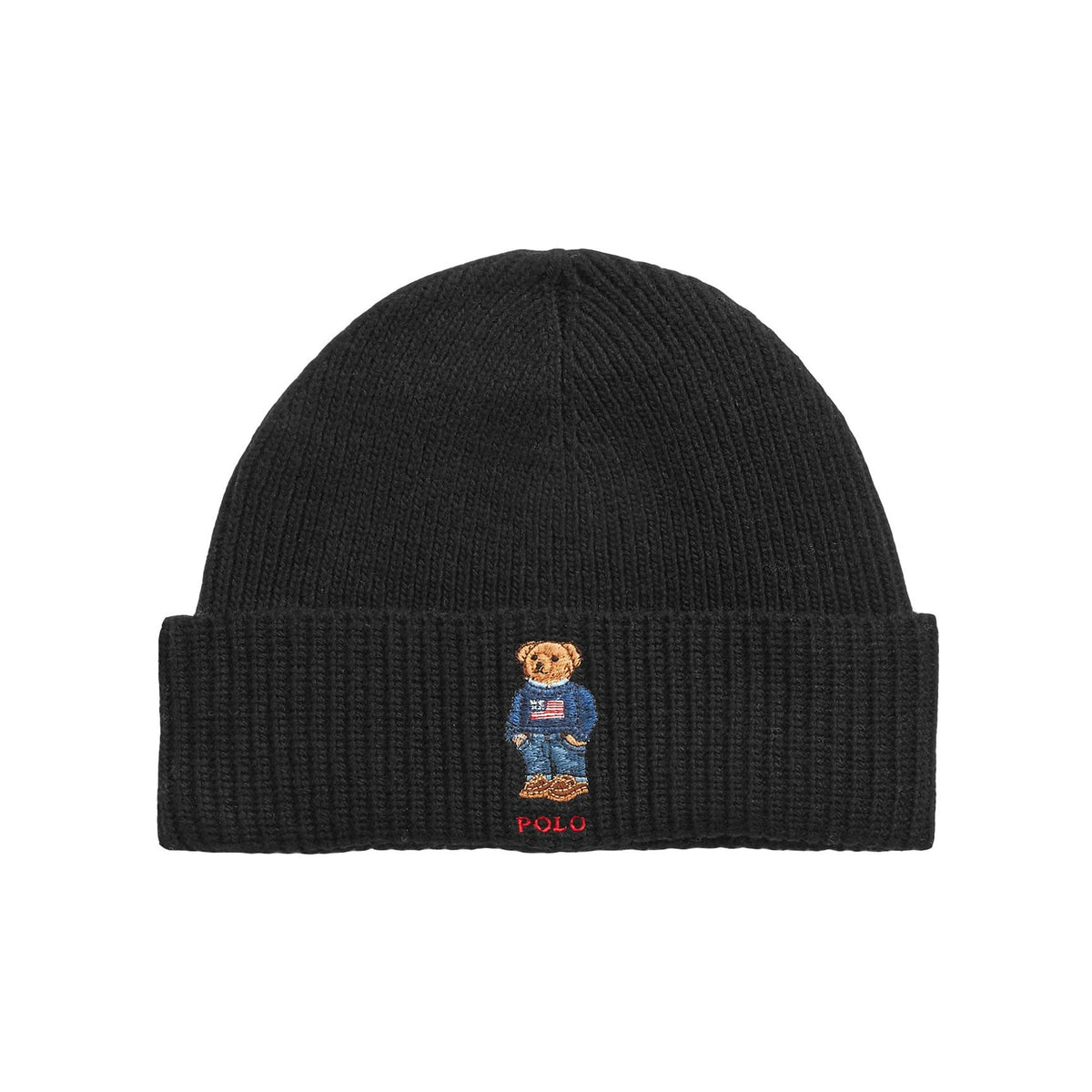 Polo Ralph Lauren Solid Flag Bear Beanie 'Black'