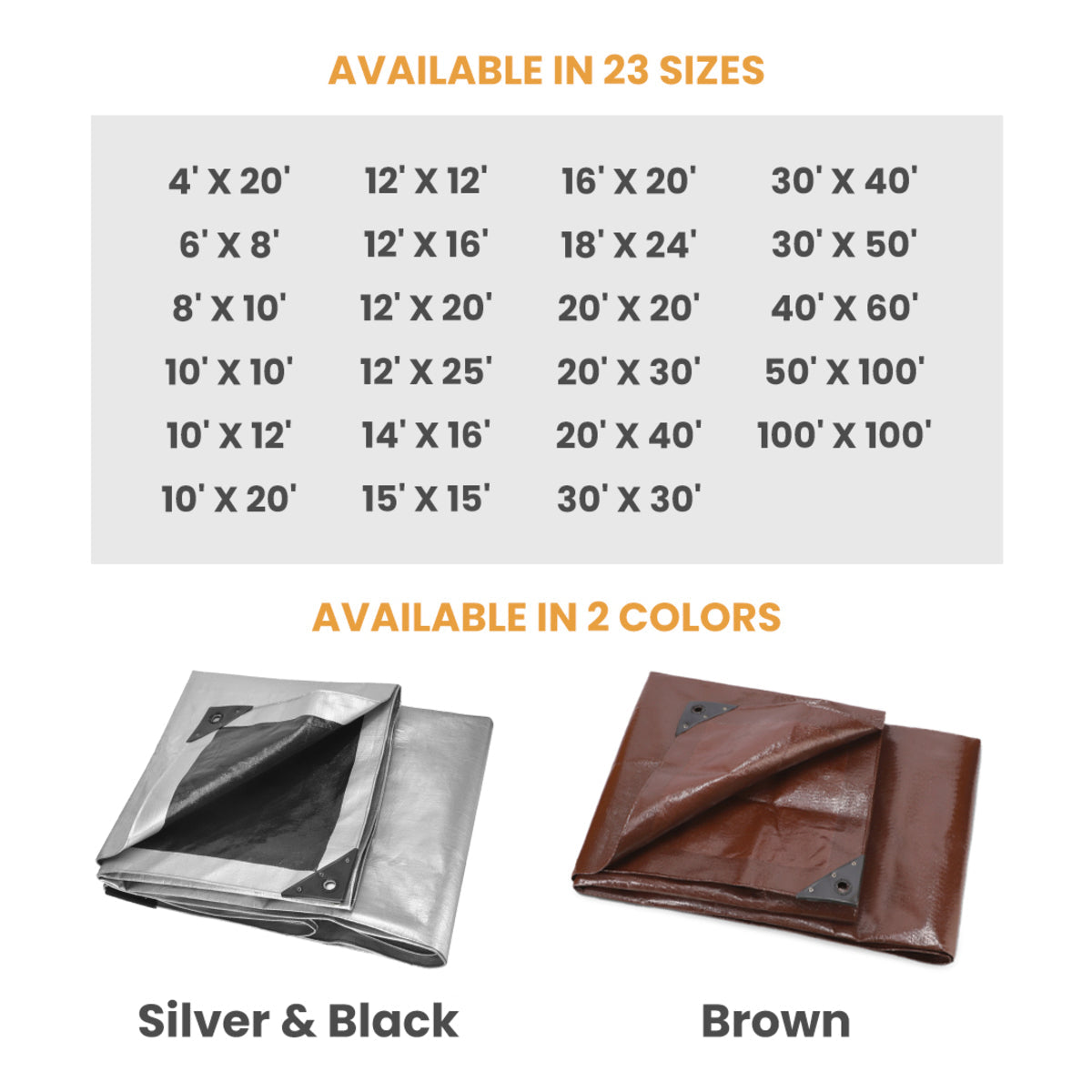 WDO 14’ x 16’ Super Heavy Duty Poly Tarp