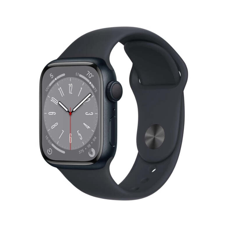 Refurbished Apple Watch Series 8 GPS + Cellular, 41mm Midnight Aluminum Case with Midnight Sport Band
