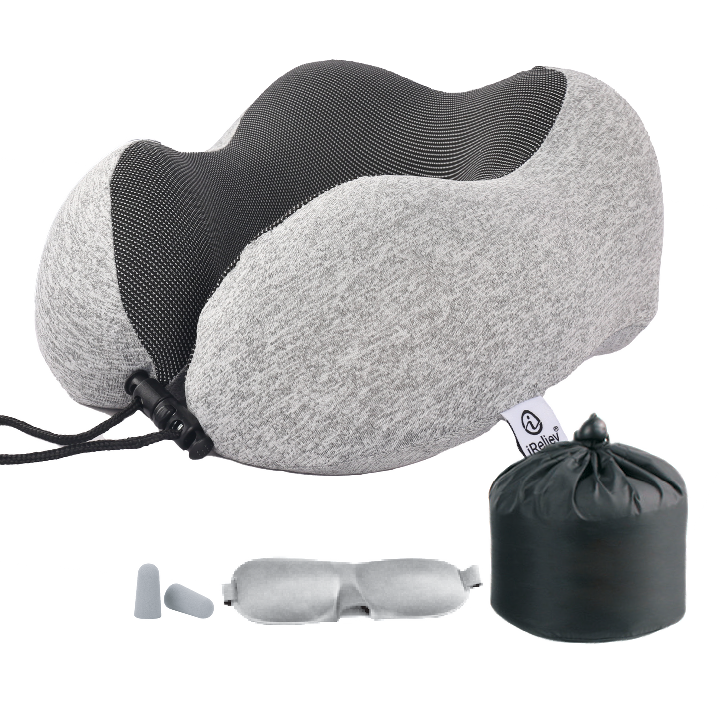 iReliev Memory Foam Travel Pillow