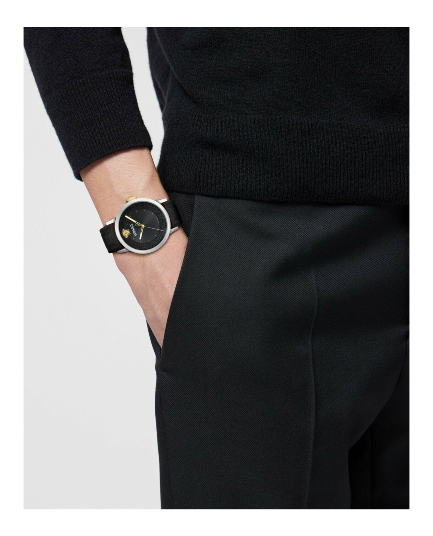 Versace Albireo Leather Watch