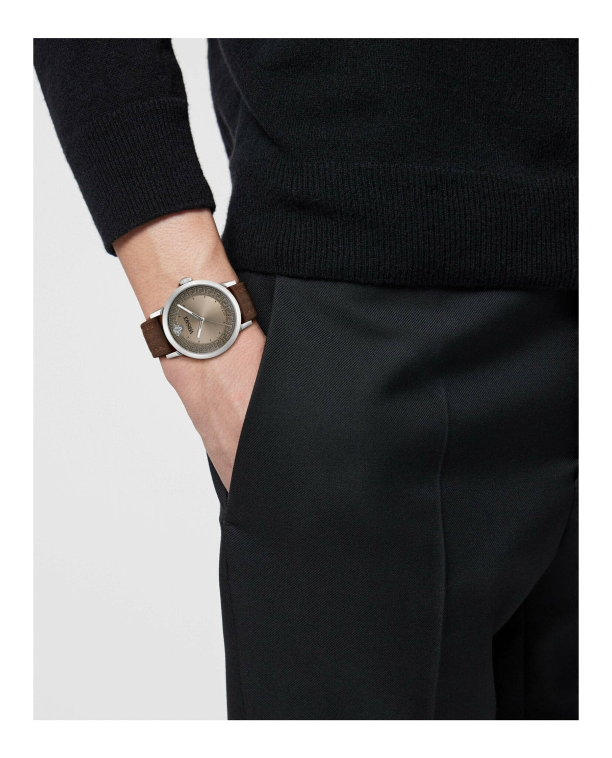 Versace Albireo Leather Watch