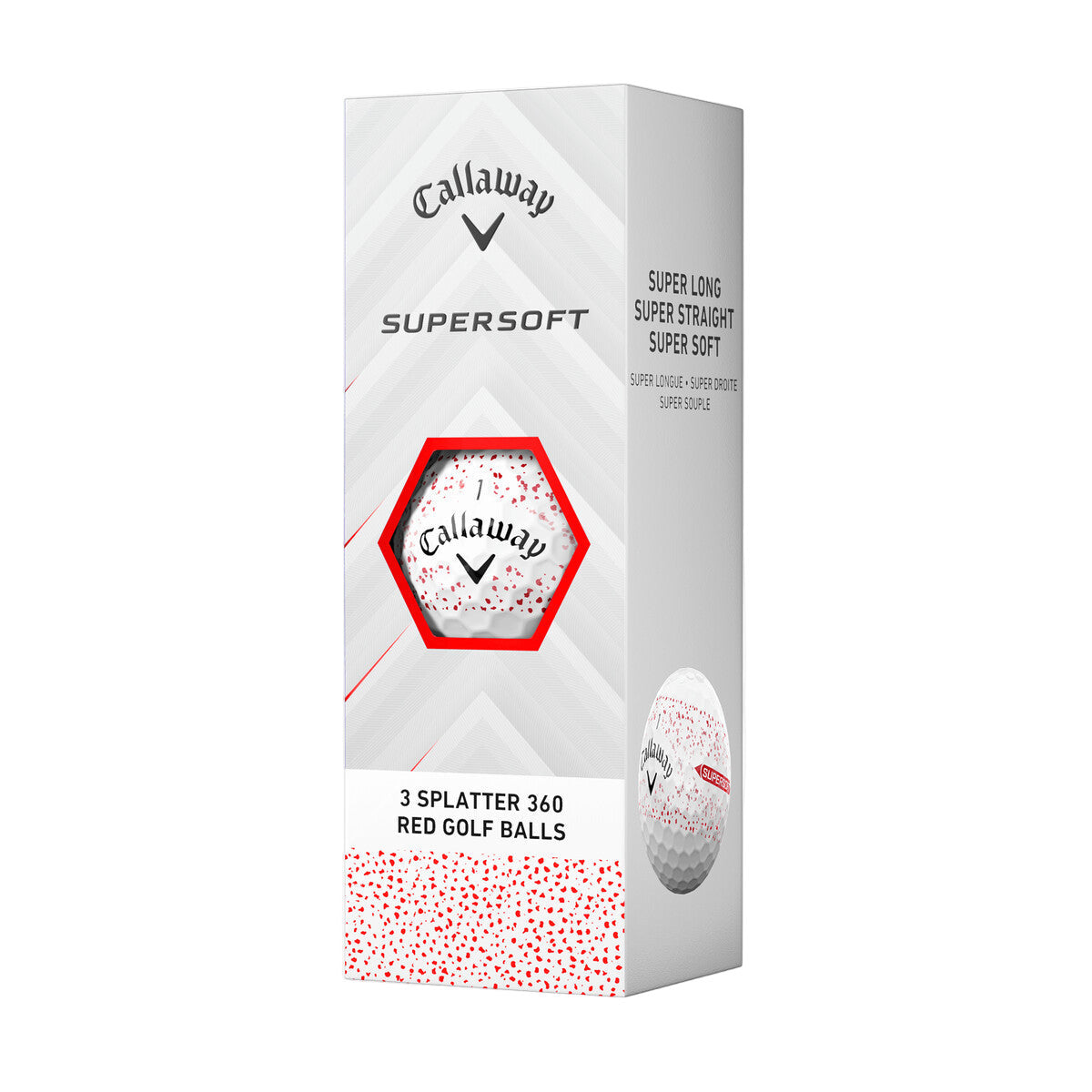 Callaway Supersoft Splatter 360 Red 2025 Golf Balls