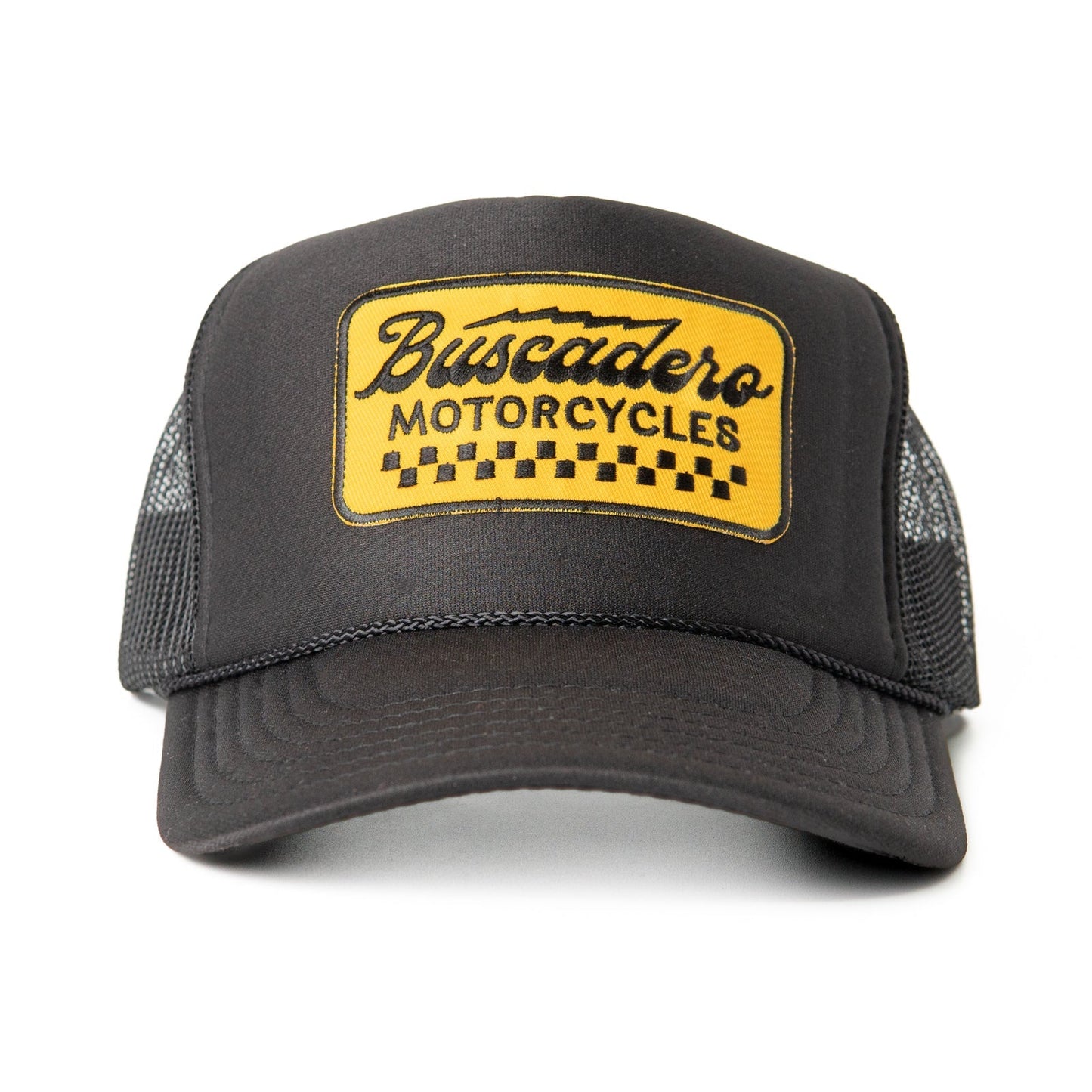 Buscadero Motorcycles 'Banner’ Foam Trucker Hat - Black