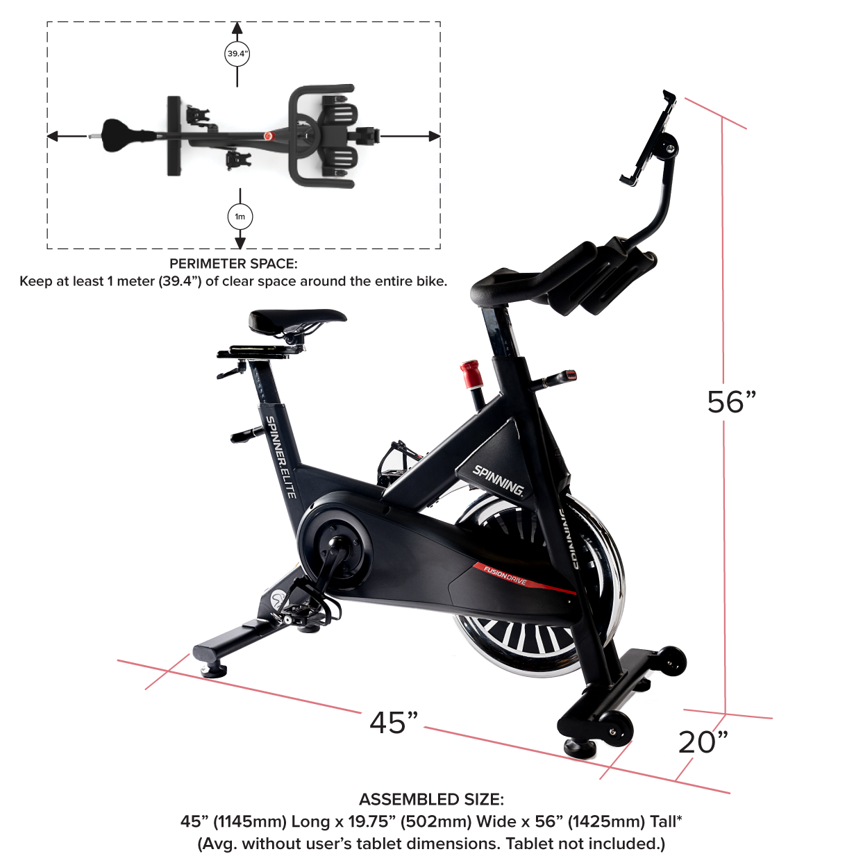 Spinning Elite Power Connected Spinner® Bike - Mann