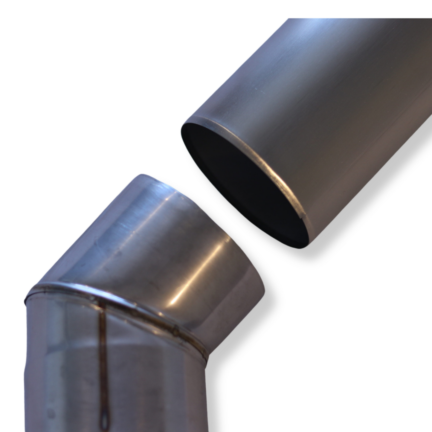 NSS Angled Stove Chimney Pipe - 45 Degree Angle - 3.5” - Mann