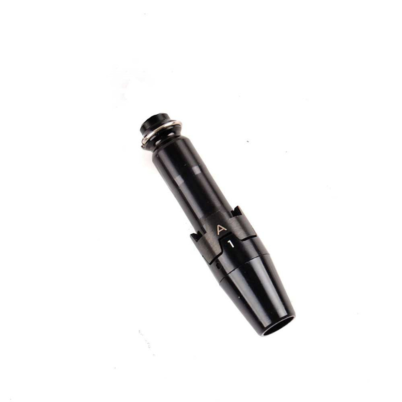 Titleist black golf club shaft adapter on white background, men's golf accessories