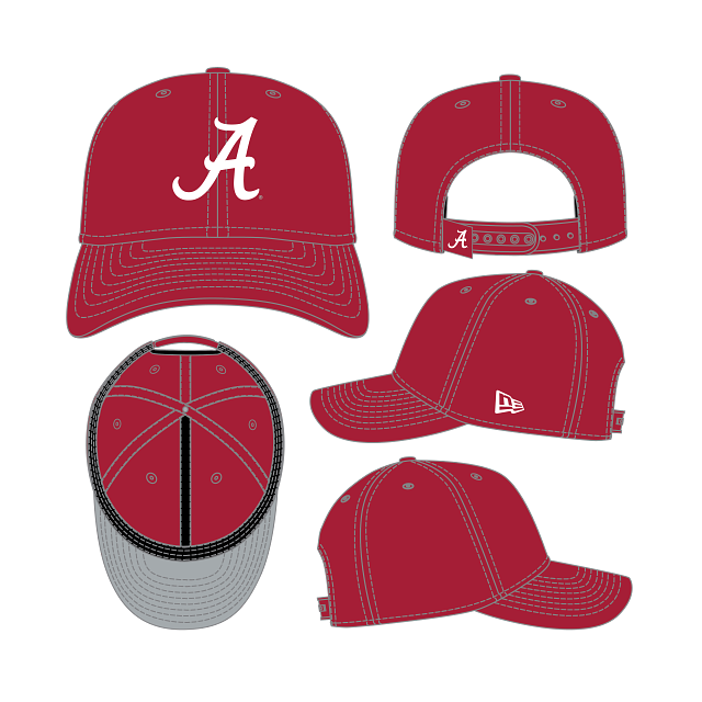 Alabama Crimson Tide - 9Seventy Basic Stretch-Snap Hat, New Era