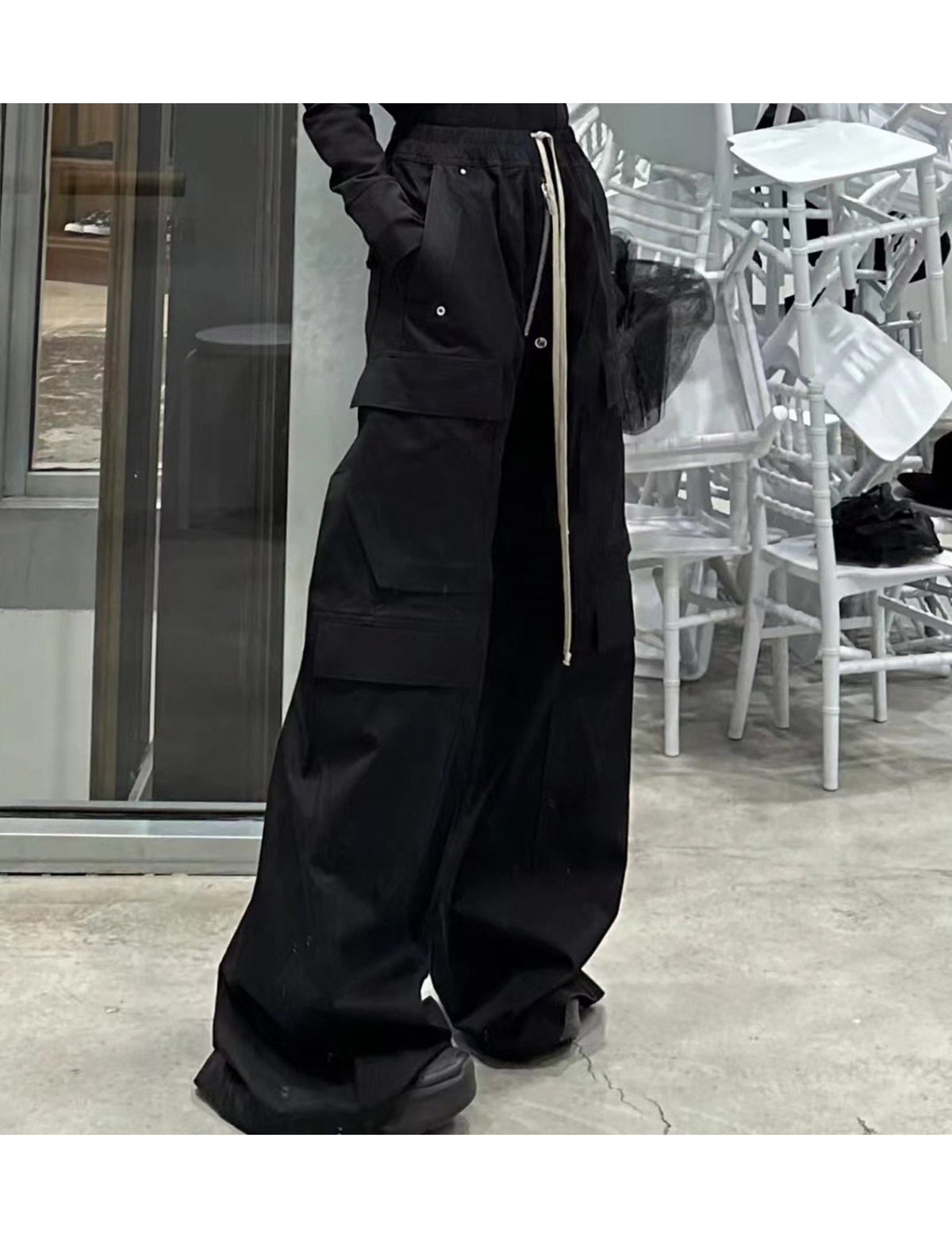 UNDEVELOPED Nylon Drawstring Cargo Pants