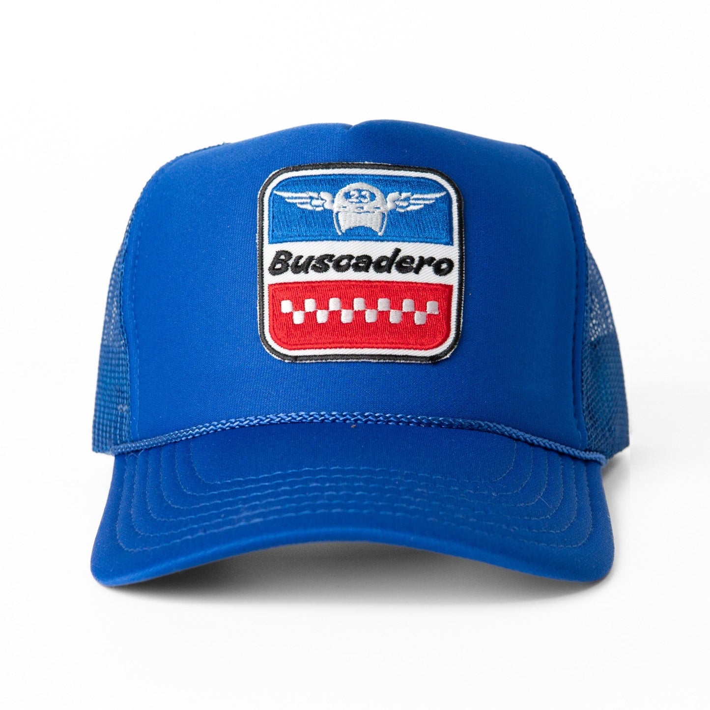 Buscadero Motorcycles 'Wings’ Foam Trucker Hat - Royal Blue