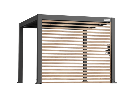 FlexPatio Wood-Grain Slat Walls