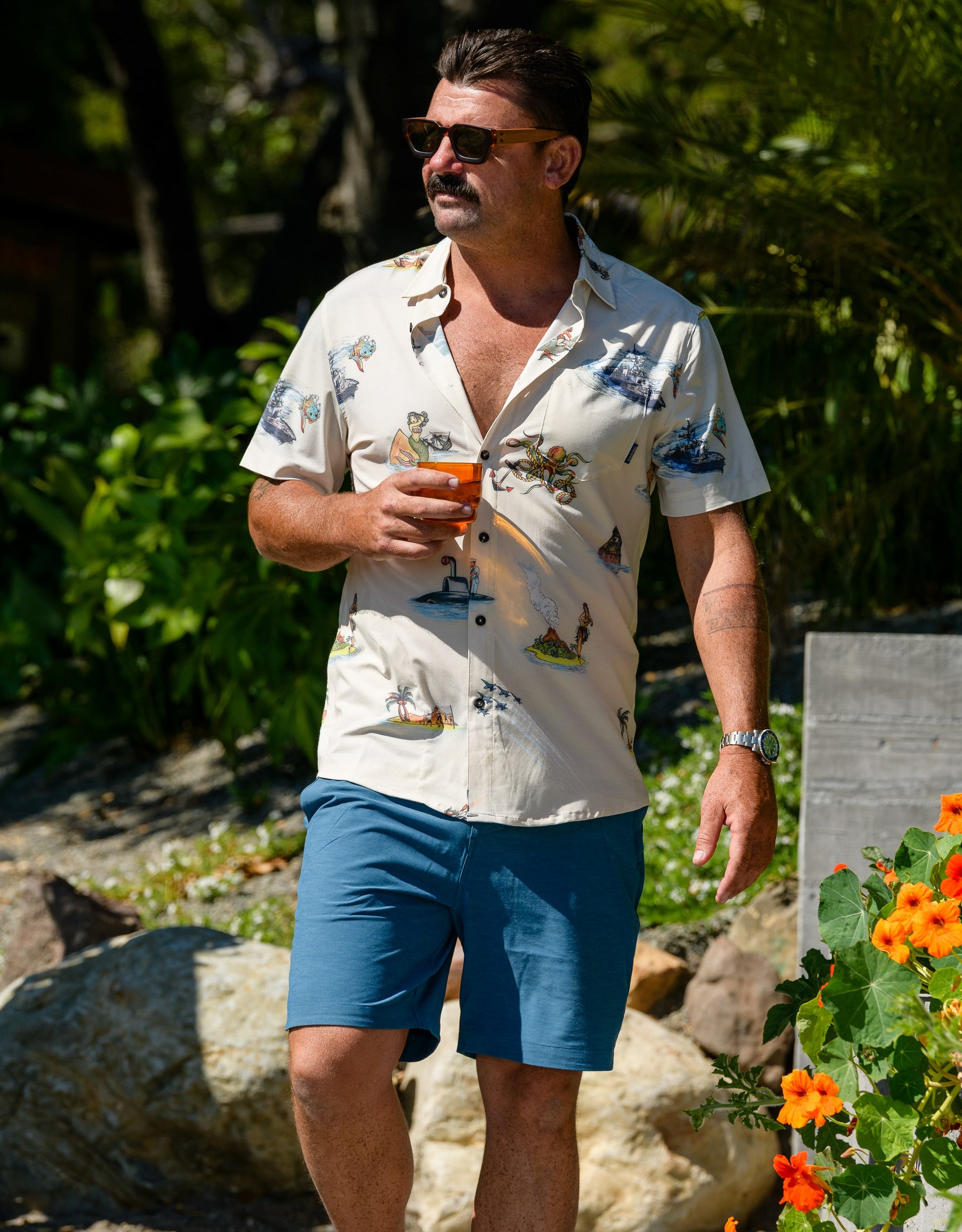 Bajallama Magellan Explorer Shorts - Mallard Blue - Mann