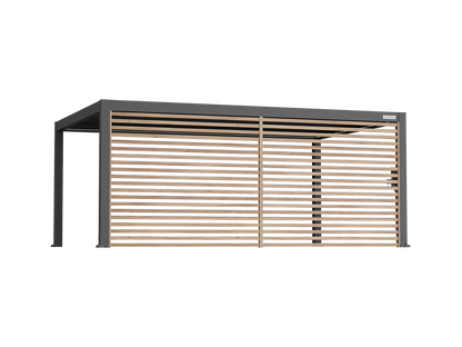 FlexPatio Wood-Grain Slat Walls