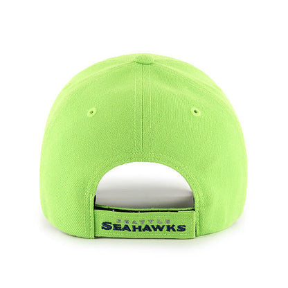 Seattle Seahawks - NFL MVP Basic Lime Adult Men's Adjustable Green Hat, 47 Brand - Mann