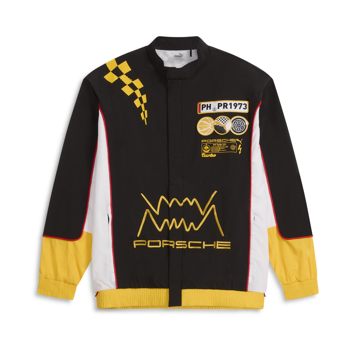 Puma x Porsche Basketball Jacket 'Black/Sport Yellow'