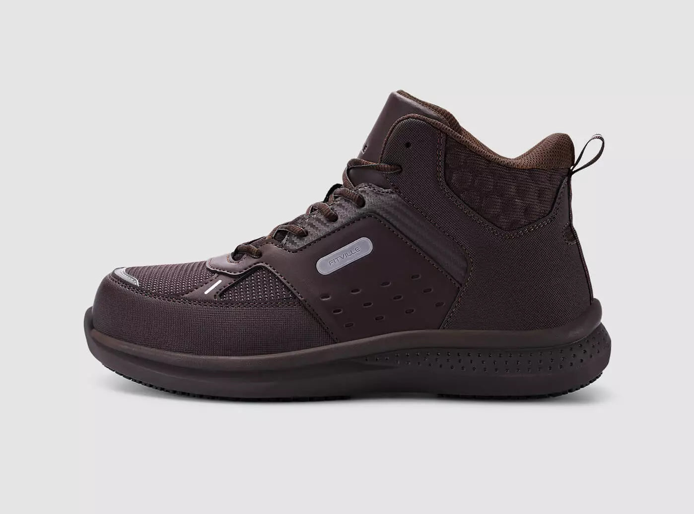 FitVille Men's High - top SteelCore Work Boots V2 - 9