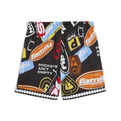 Puma x Fast & Furious 6" Reversible Mesh Shorts 'Black Print'