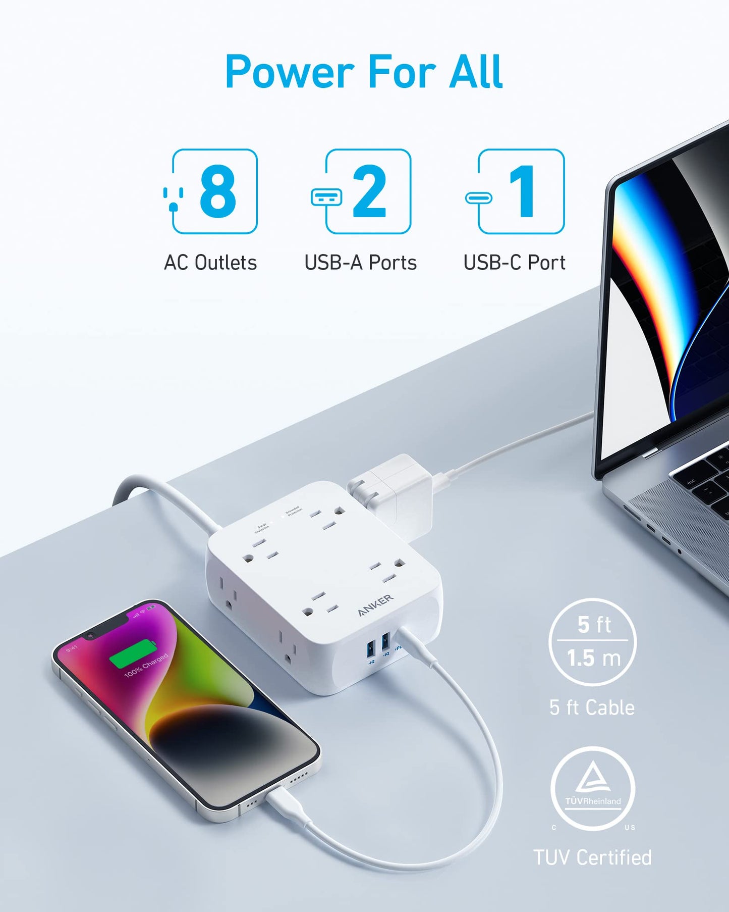 Anker 341 USB Power Strip - Mann