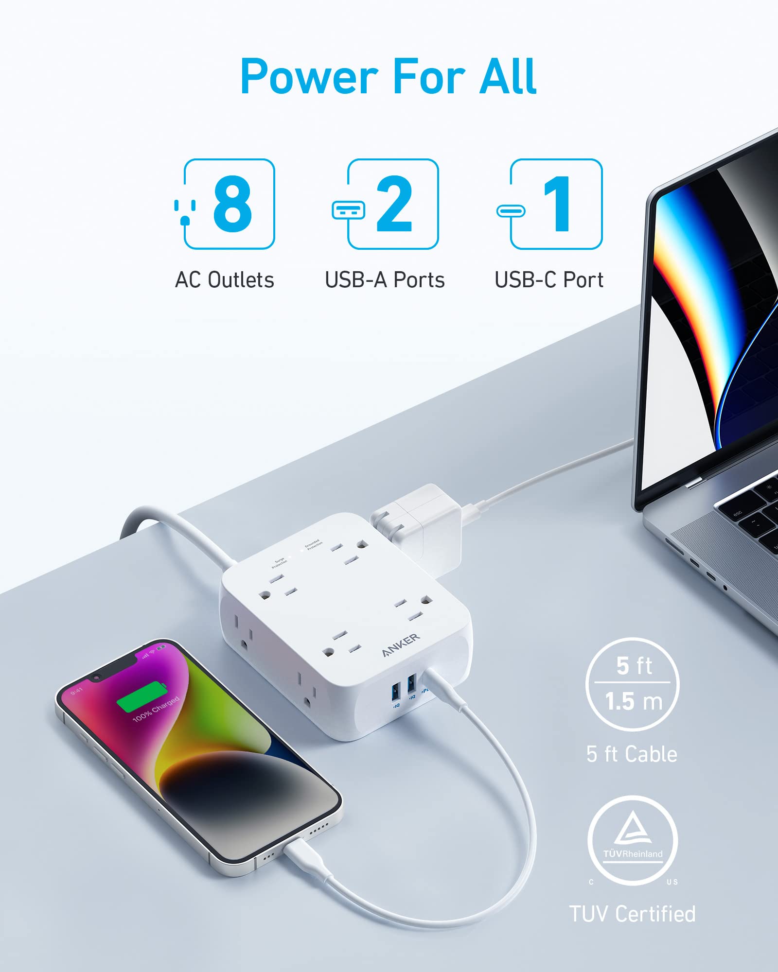 Anker 341 USB Power Strip - Mann