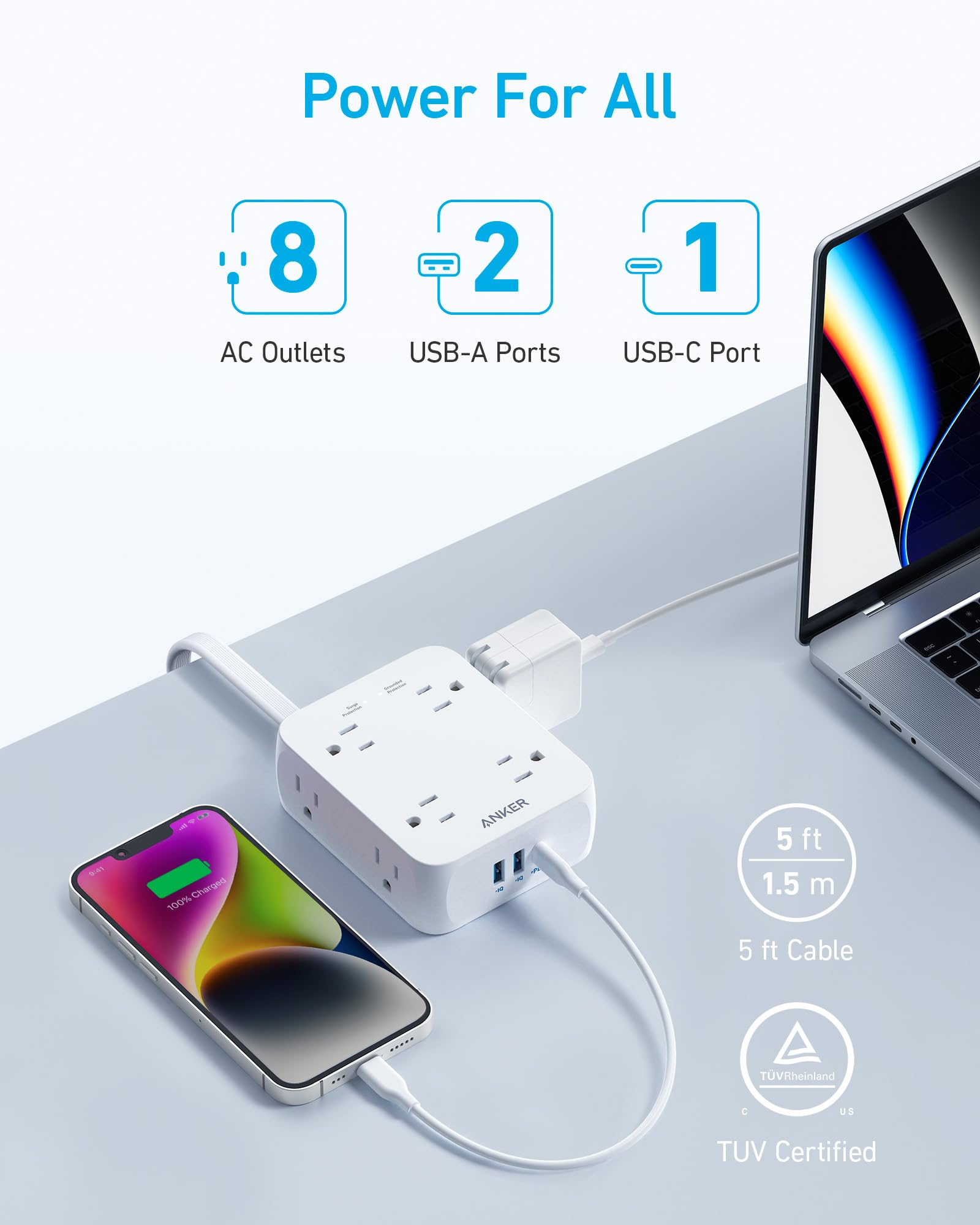 Anker 341 USB Power Strip - Mann