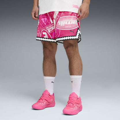 Puma x Fast & Furious 6" Reversible Mesh Shorts 'Garnet Rose Print'