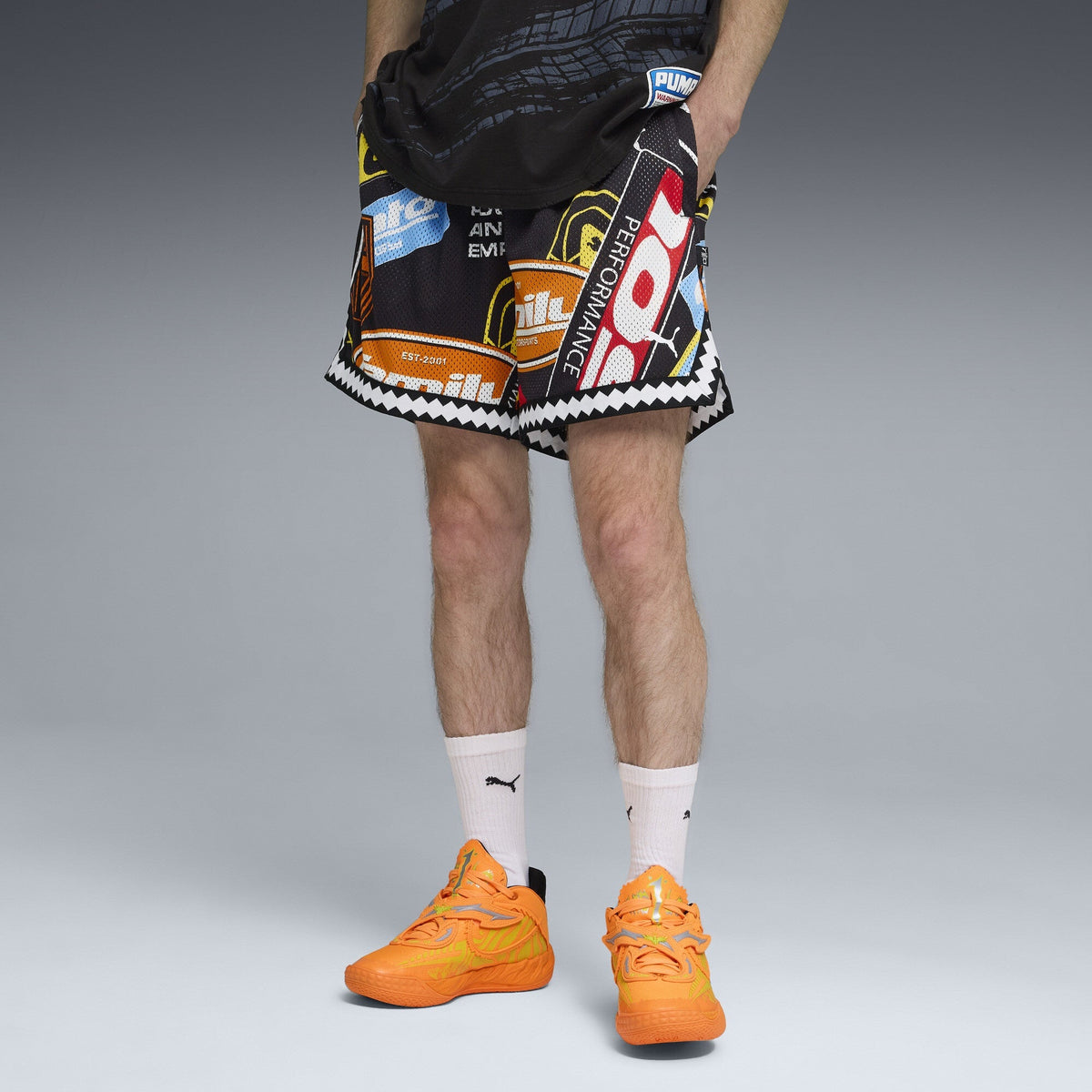 Puma x Fast & Furious 6" Reversible Mesh Shorts 'Black Print'