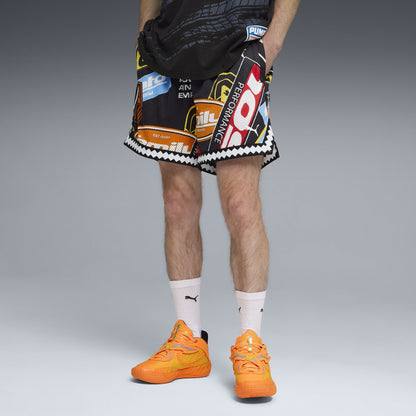 Puma x Fast & Furious 6" Reversible Mesh Shorts 'Black Print'