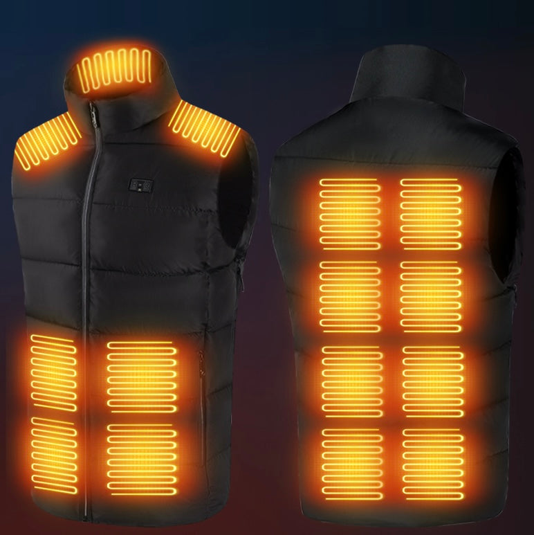 LITEGUEST USB Heated Vest with LED Light – Winter Outdoor Safety Gear - Mann
